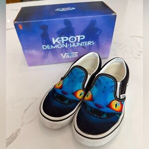 Vans Kpop Demon Hunters Derpy Tiger 🐯 Classic Slip-On Kids size 12.5